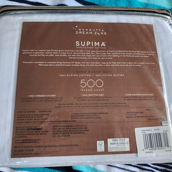Wamsutta Bedding Wamsutta Dream Zone 50 Thread Count King Sheet Set